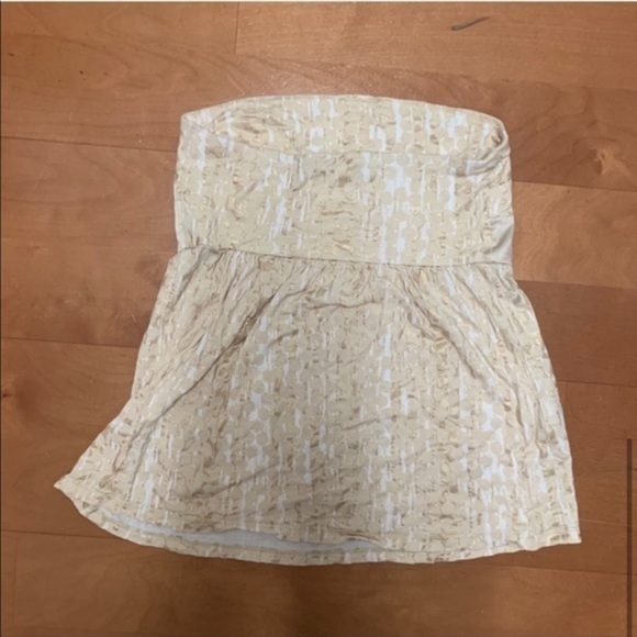 Express Tan and Gold Strapless Tube Top Small - Picture 6 of 8